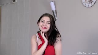 Sexy brunette Bellavitana strips nude & fingers herself on couch - наслаждайтесь лучшим порно на HD-PORN.ONLINE