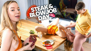 Blowjob & Steak Day with Mirka Grace - смотреть новое порно видео HD-PORN.ONLINE