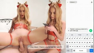 Blonde Bombshell Gags on Massive Cock for Xmas - наслаждайтесь лучшим порно на HD-PORN.ONLINE